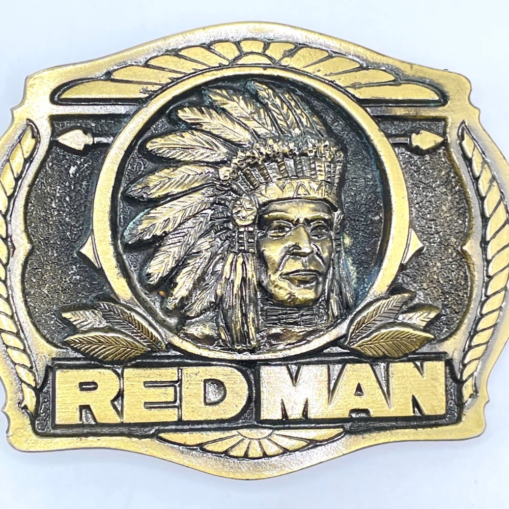 Red Man Vintage Belt Buckle Great American Buckle Company Limited Edition